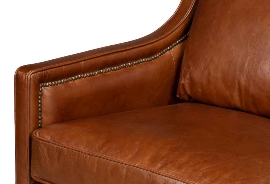 Philipe Distilled Leather Sofabrown