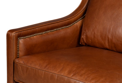 Philipe Distilled Leather Sofabrown
