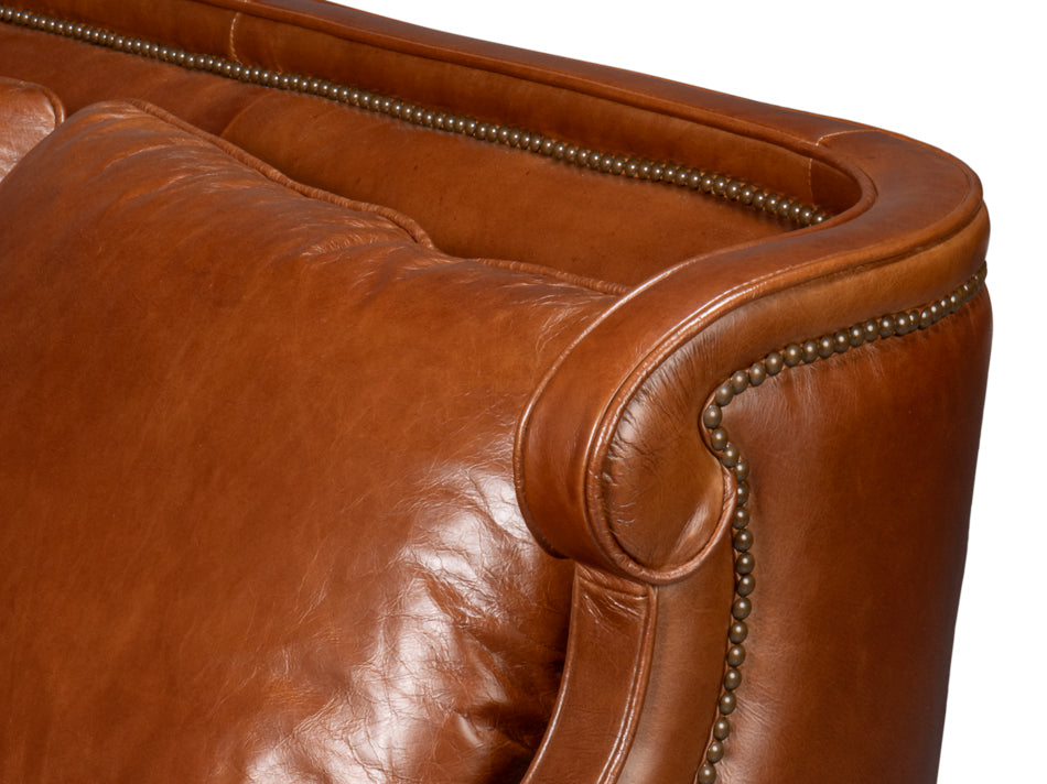Philipe Distilled Leather Sofabrown