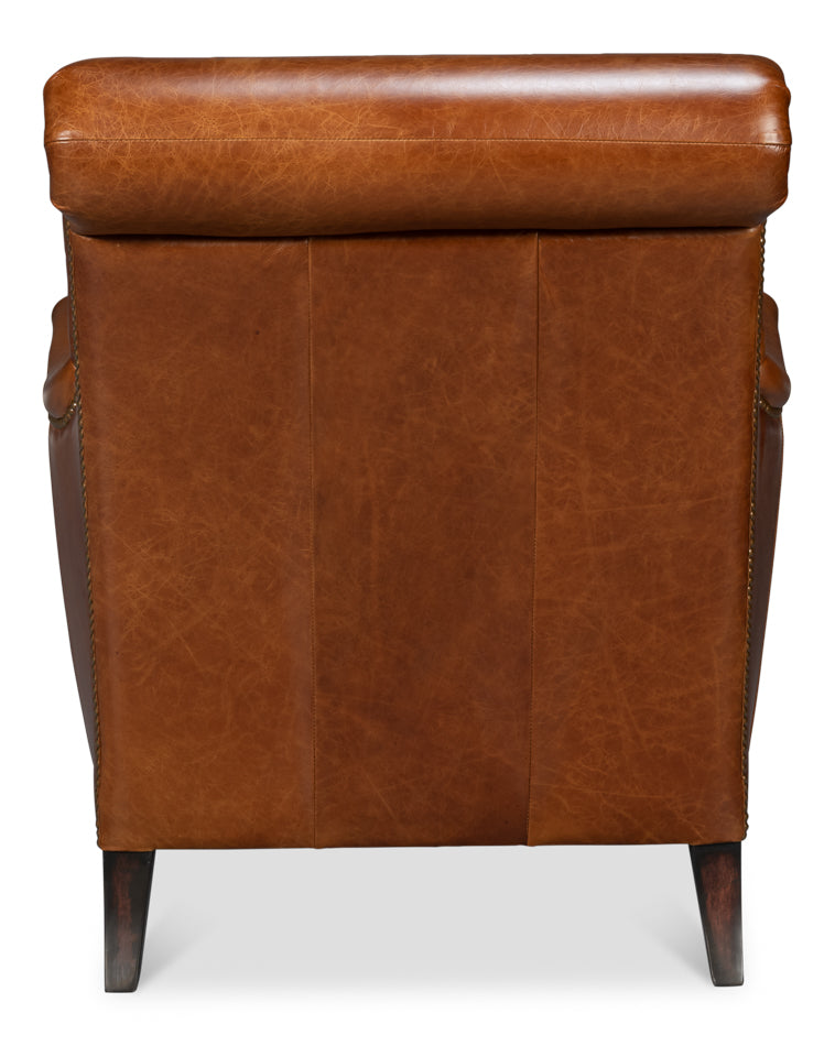 Gaston Distilled Leather Chair Brown