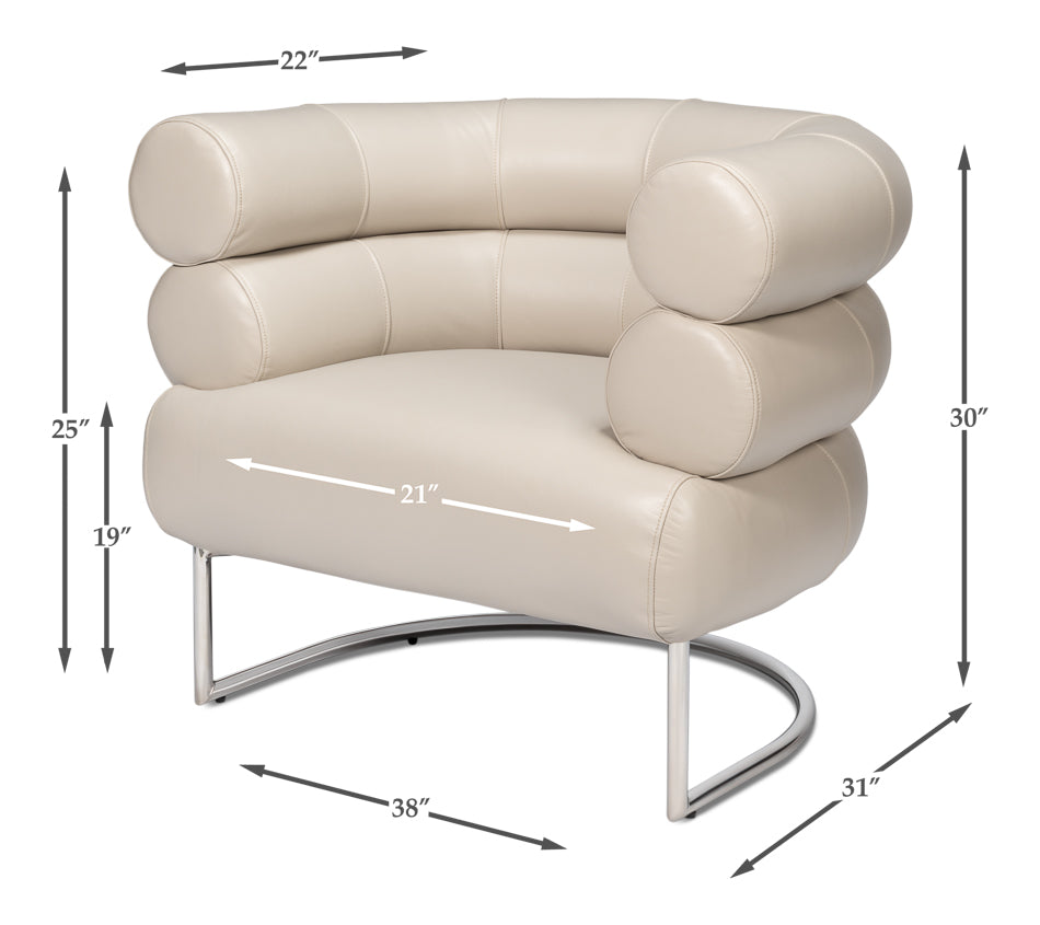 Rondo Occasional Leather Chairwhite