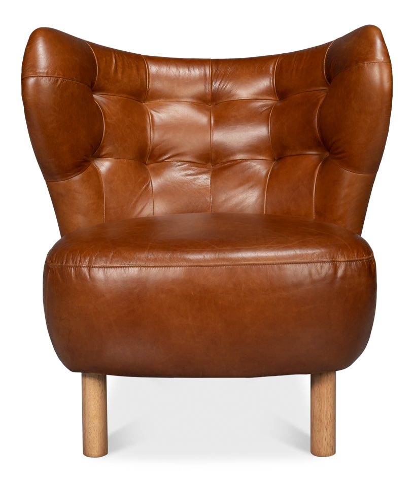 Diddy Leather Chair Havana Brown