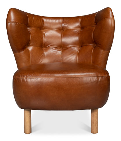 Diddy Leather Chair Havana Brown