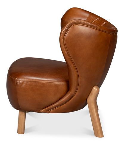 Diddy Leather Chair Havana Brown