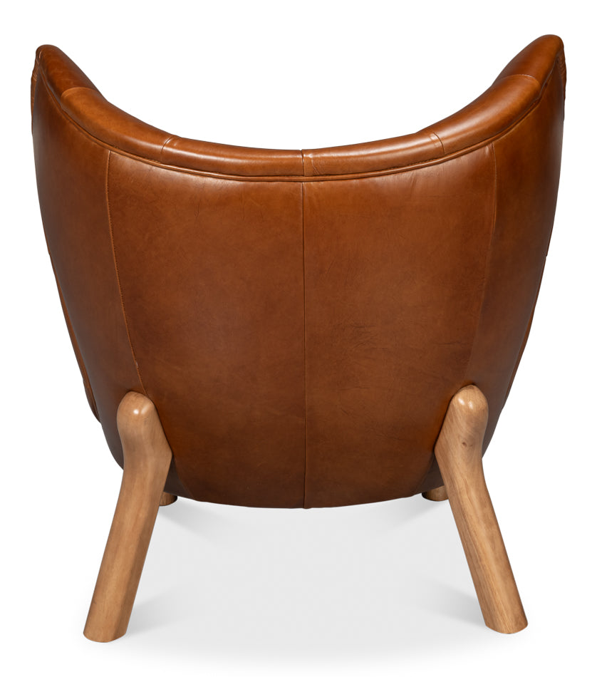 Diddy Leather Chair Havana Brown