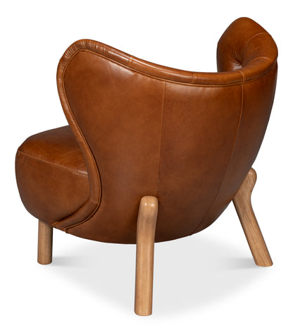 Diddy Leather Chair Havana Brown