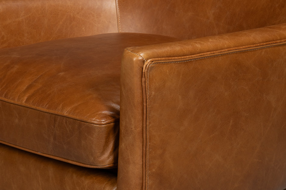 Patron Highback Leather Chair Brown