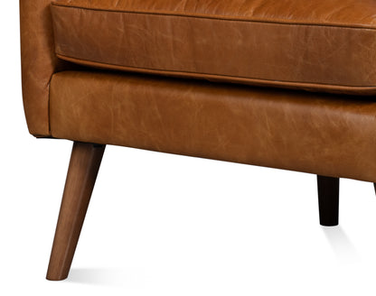 Patron Highback Leather Chair Brown