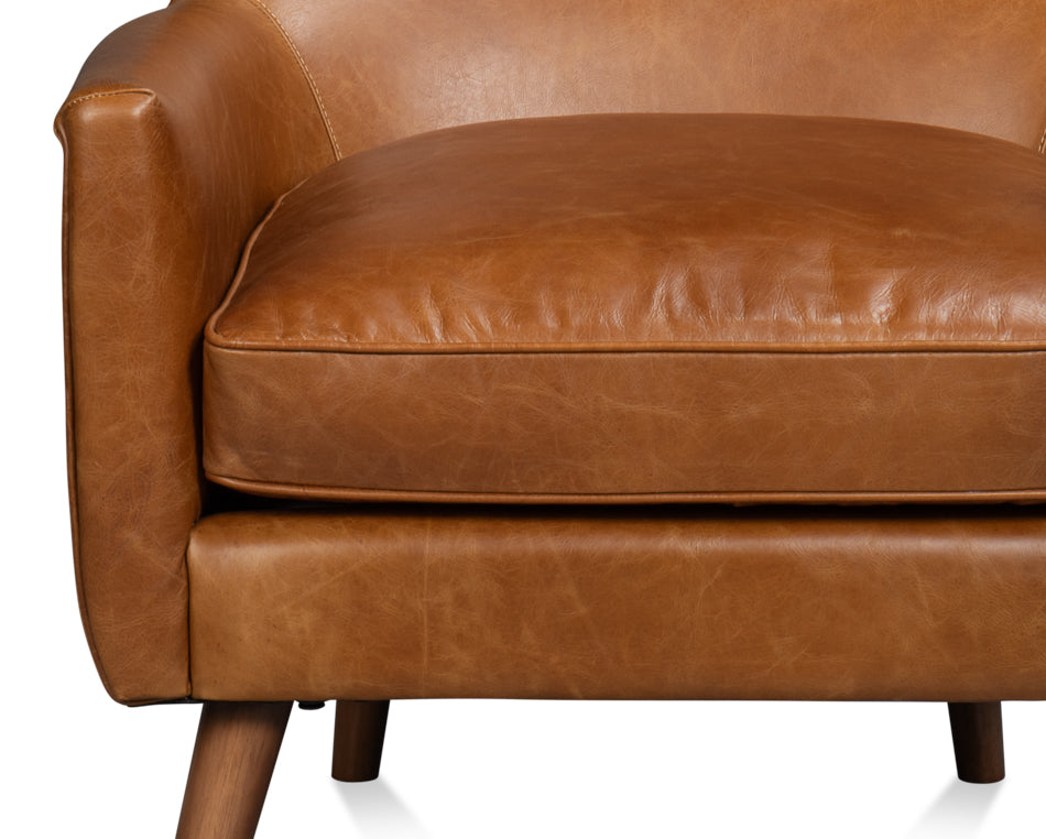 Patron Highback Leather Chair Brown