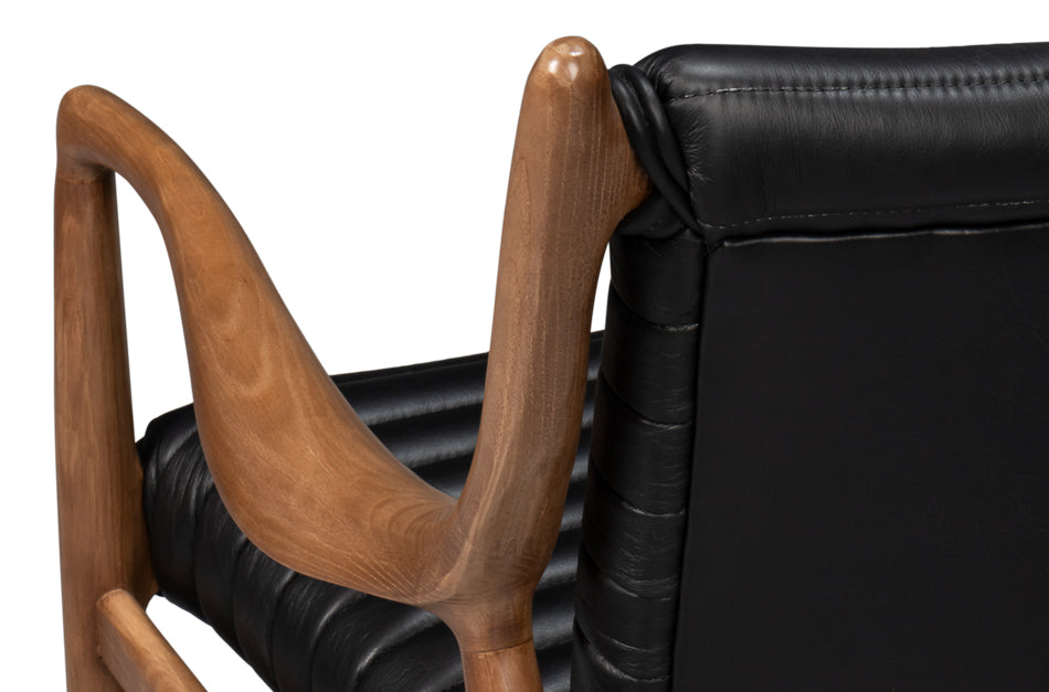 Singletary Leather Chair Onyx Black