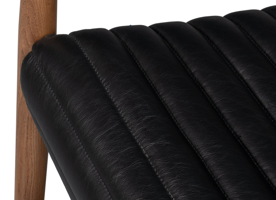 Singletary Leather Chair Onyx Black