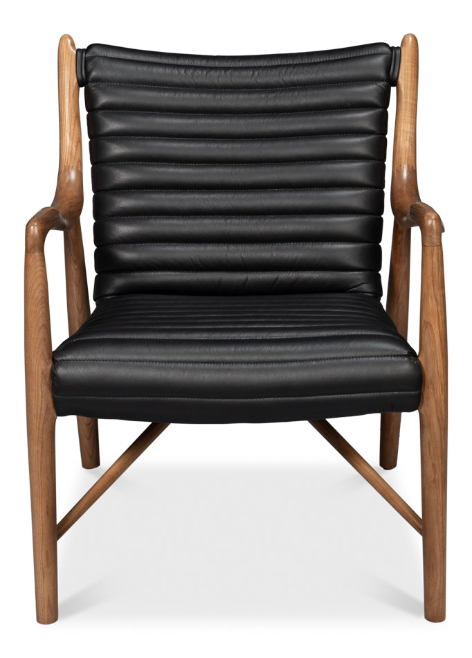 Singletary Leather Chair Onyx Black