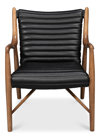 Singletary Leather Chair Onyx Black