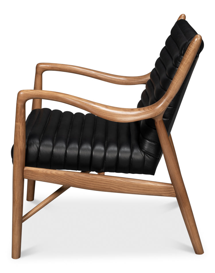 Singletary Leather Chair Onyx Black