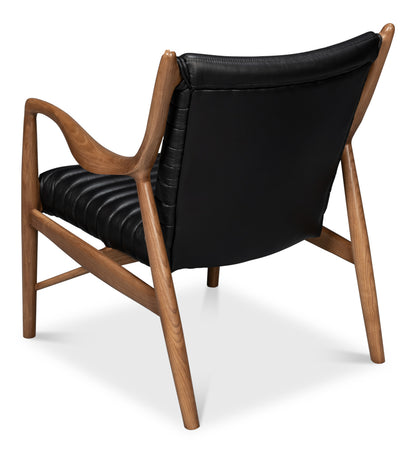 Singletary Leather Chair Onyx Black