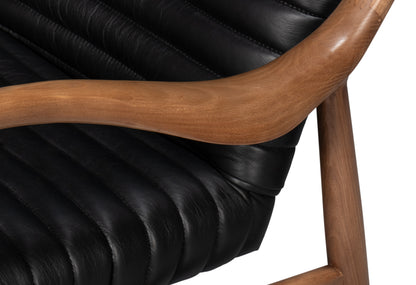 Singletary Leather Chair Onyx Black