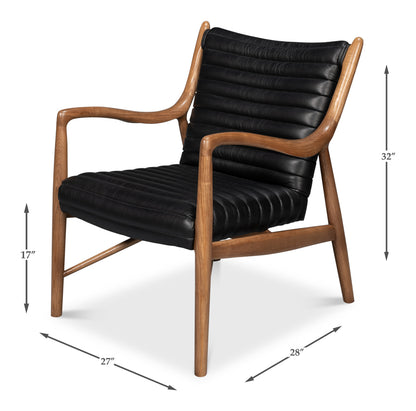 Singletary Leather Chair Onyx Black