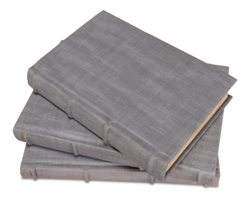 Heather Gray Linen Books Set/12