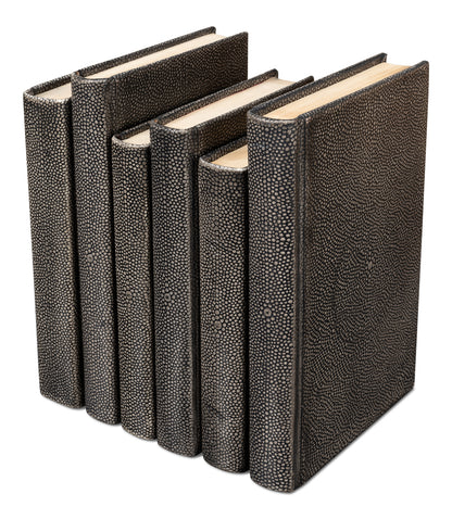 Shagreen Books Set Of 12 Antique Grey
