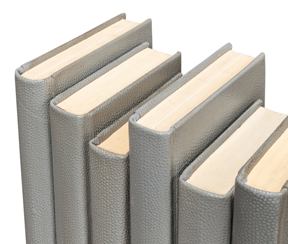 Shagreen Books Set Of 12 Storm Grey