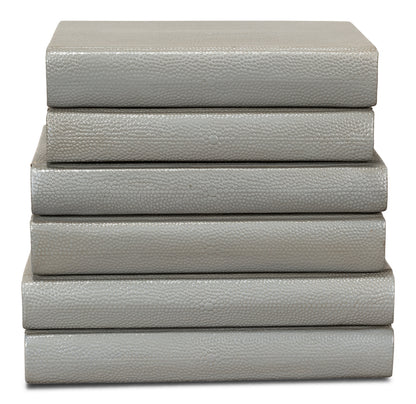 Shagreen Books Set Of 12 Storm Grey
