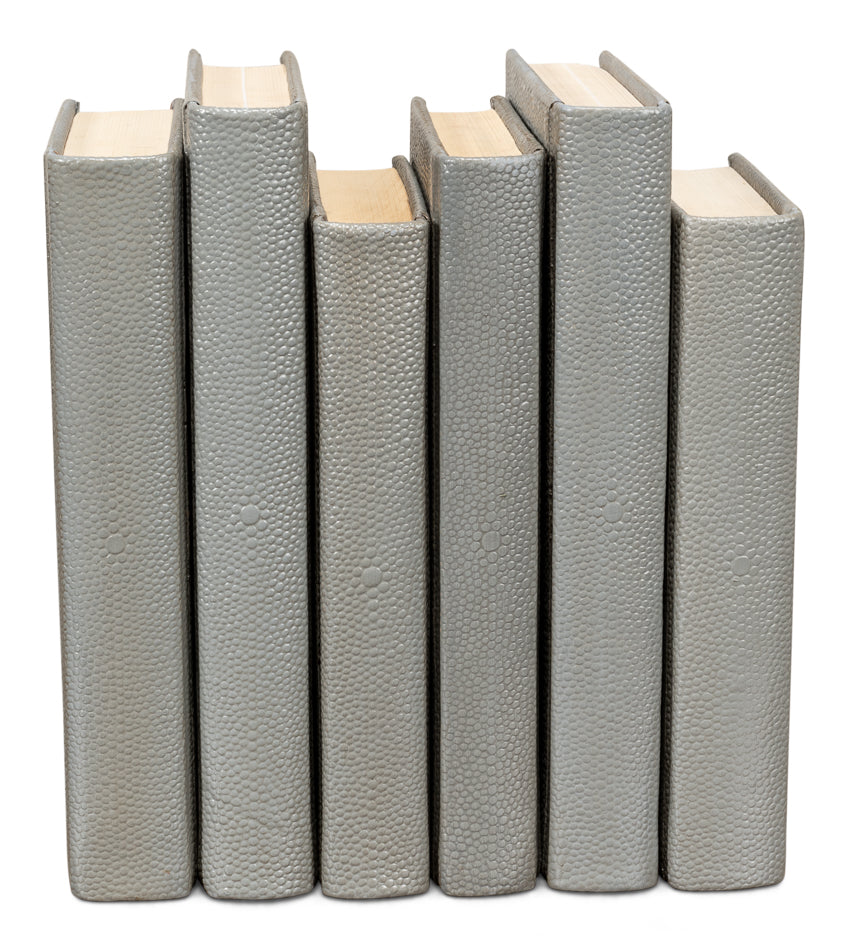 Shagreen Books Set Of 12 Storm Grey