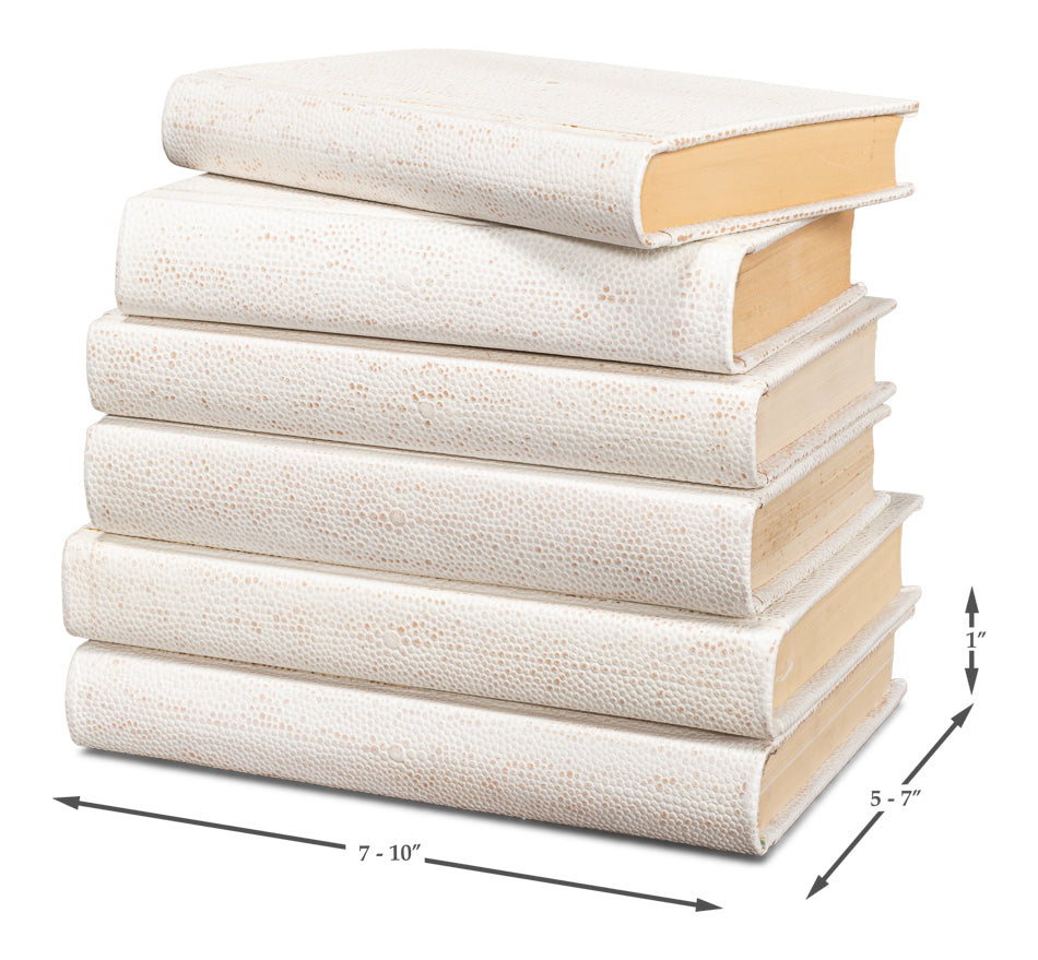 Shagreen Books Set Of 12 Osprey White