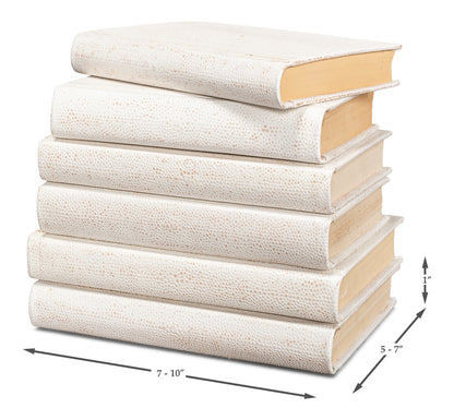 Shagreen Books Set Of 12 Osprey White