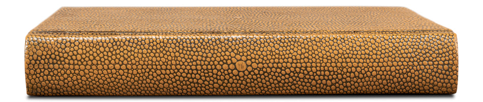 Shagreen Books Set Of 12 Tawny Brown