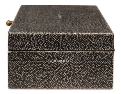 Gatsburg Shagreen Box Ant.Grey S/2