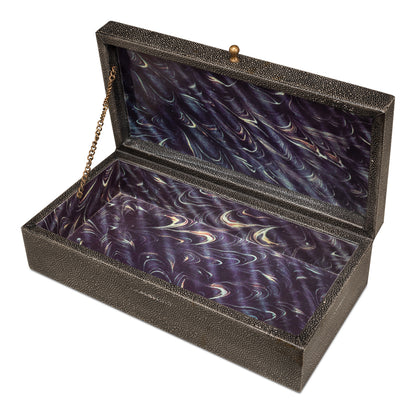 Gatsburg Shagreen Box Ant.Grey S/2