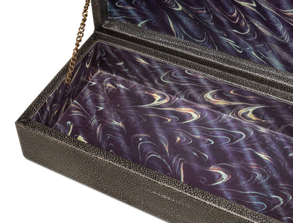 Gatsburg Shagreen Box Ant.Grey S/2
