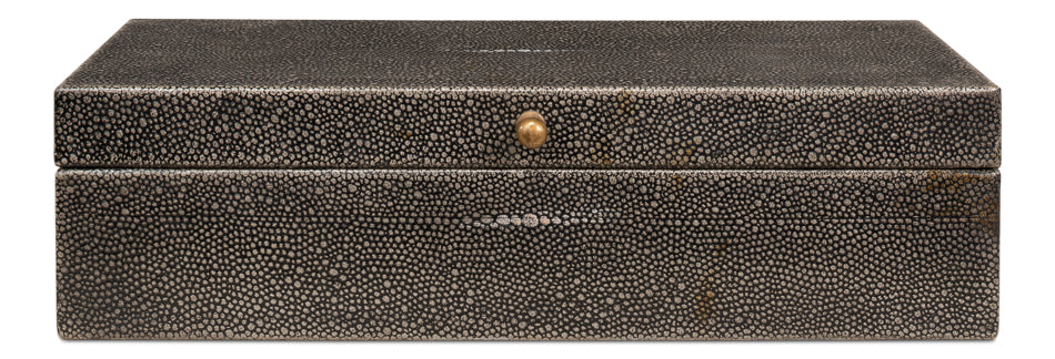 Gatsburg Shagreen Box Ant.Grey S/2