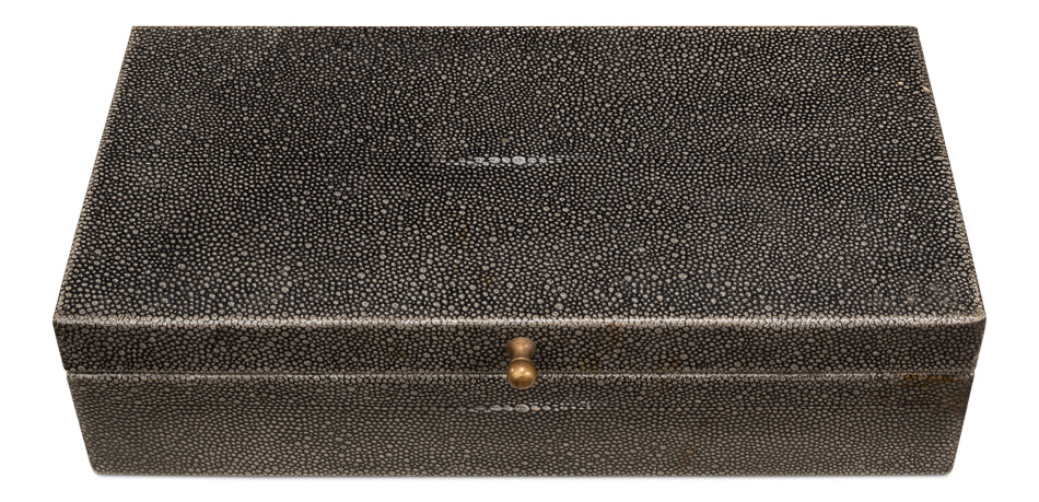 Gatsburg Shagreen Box Ant.Grey S/2