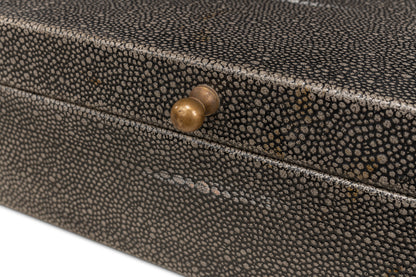 Gatsburg Shagreen Box Ant.Grey S/2