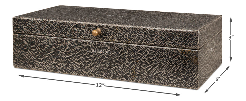 Gatsburg Shagreen Box Ant.Grey S/2