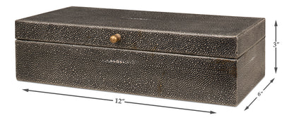 Gatsburg Shagreen Box Ant.Grey S/2