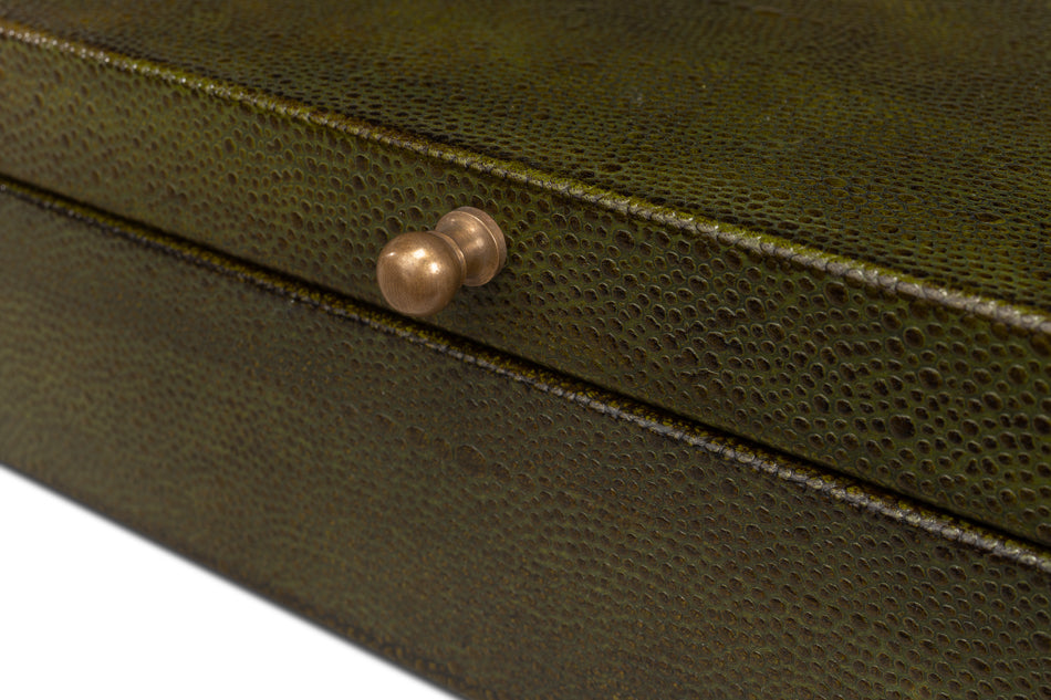 Gatsburg Shagreen Box Leaf Set Of 2