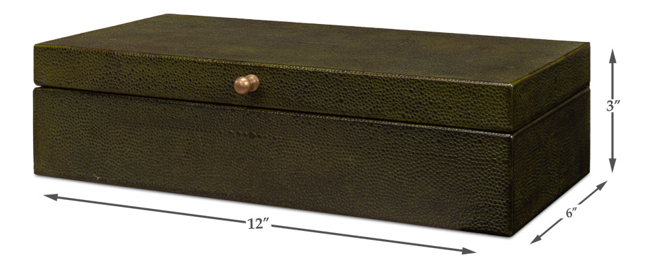 Gatsburg Shagreen Box Leaf Set Of 2
