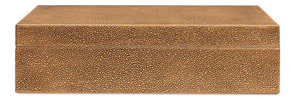 Gatsburg Shagreen Box Tawny Brown S/2