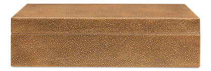 Gatsburg Shagreen Box Tawny Brown S/2
