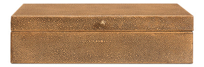 Gatsburg Shagreen Box Tawny Brown S/2