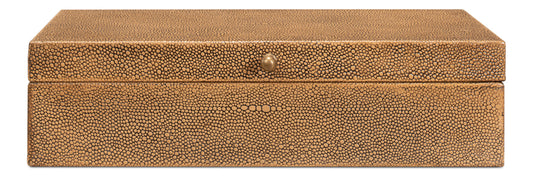 Gatsburg Shagreen Box Tawny Brown S/2