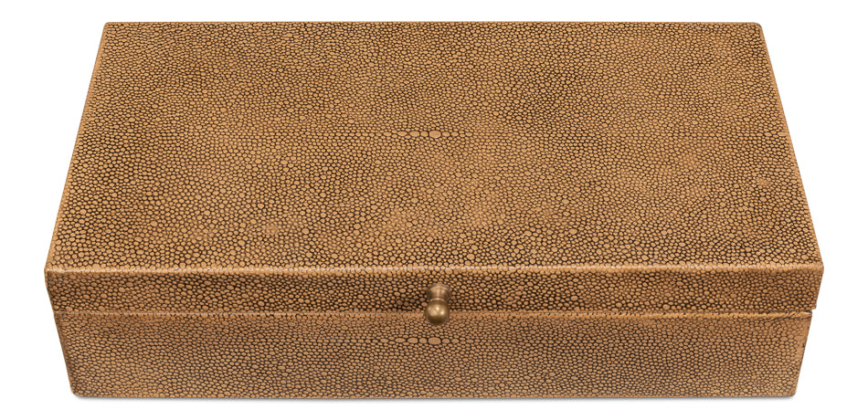 Gatsburg Shagreen Box Tawny Brown S/2