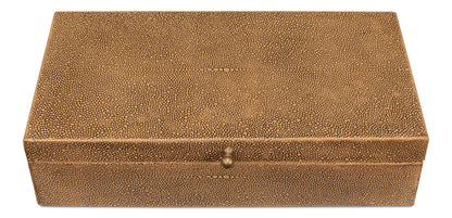 Gatsburg Shagreen Box Tawny Brown S/2