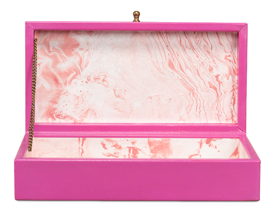 Gatsburg Shagreen Box Pink Set Of 2