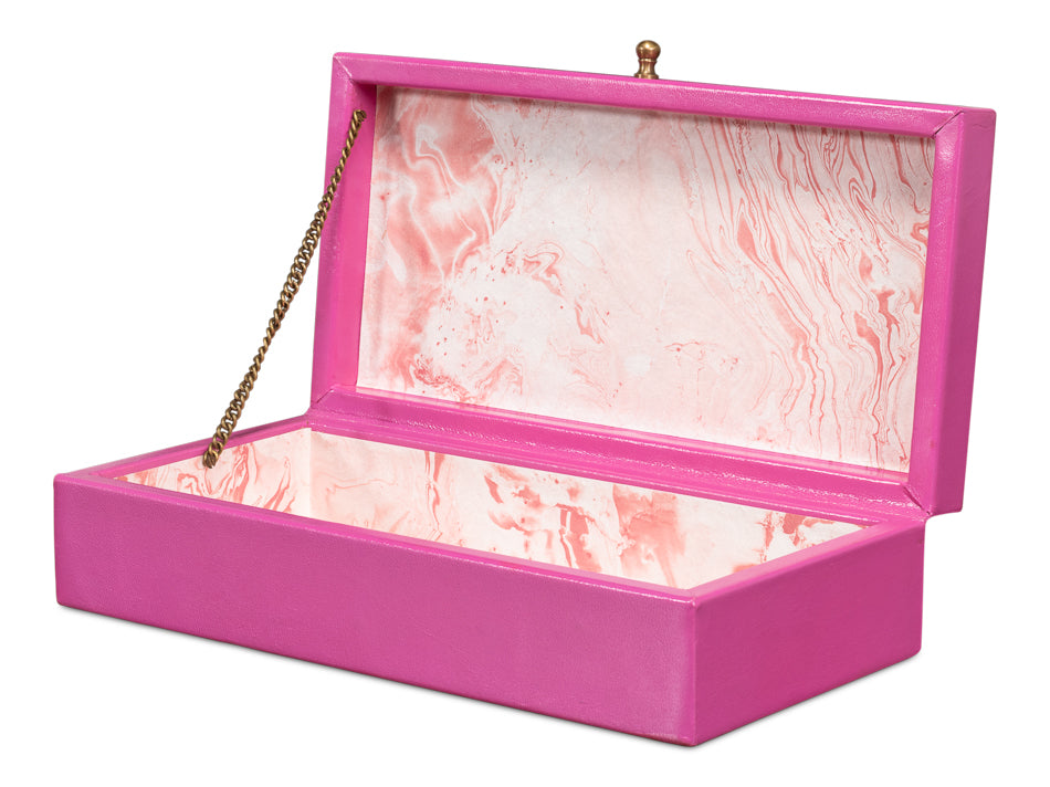 Gatsburg Shagreen Box Pink Set Of 2