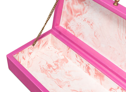 Gatsburg Shagreen Box Pink Set Of 2