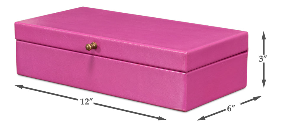 Gatsburg Shagreen Box Pink Set Of 2