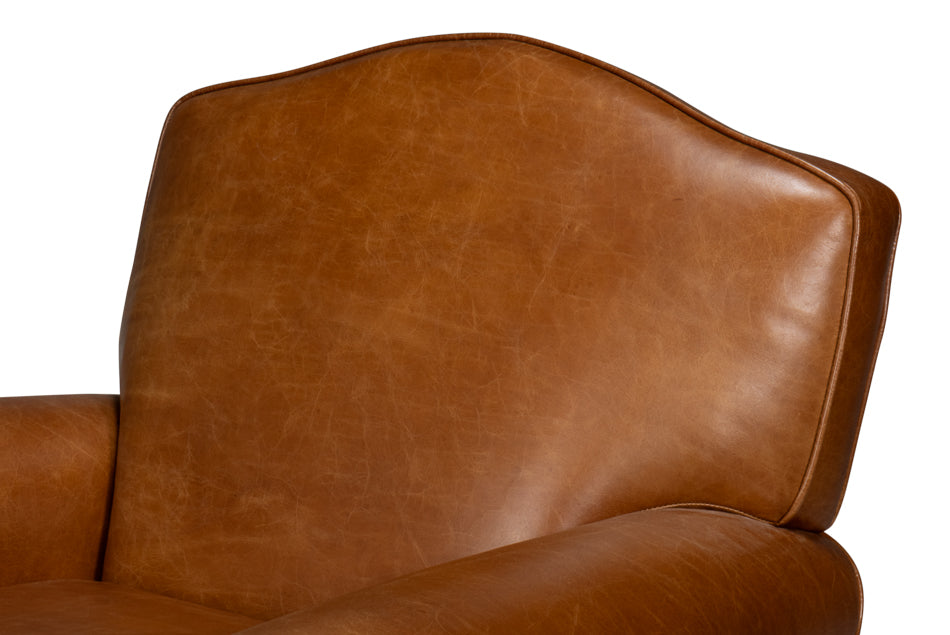 Elite French Club Swivel Chaircuba Brn